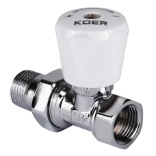 Вентиль радіаторний (хромований) 1/2x1/2 (Koer KR.903.CHR.W) (KR2823)