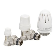Комплект для підключення радіатора Koer SET-11 - 1/2"x1/2" (кутовий) з термоголовкою ВЗ (KR3175)