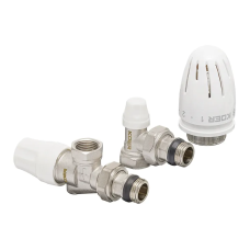 Комплект для підключення радіатора Koer SET-13 - 1/2"x1/2" (осьовий) з термоголовкою ВЗ (KR3176)