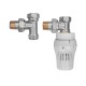Комплект для підключення радіатора Koer SET-23 - 1/2'' кутовий з термоголовкою, клікове кріплення (KR5284)