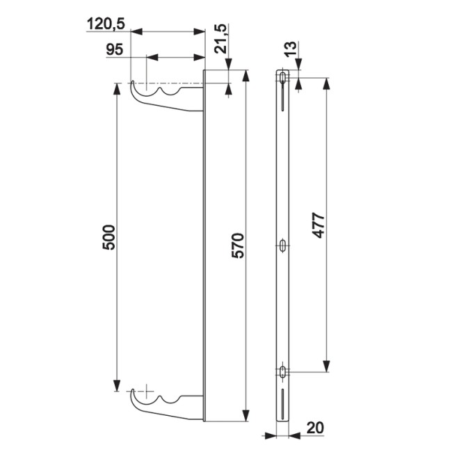Комплект креплений Koer SET-17 к стене для алюминиевых и биметаллических радиаторов (KR5276)