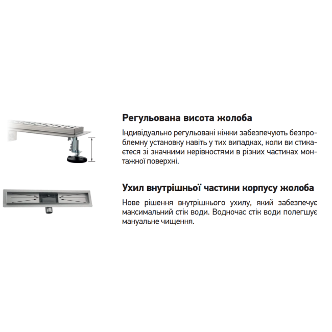 Душовий трап із нержавіючої сталі SUS304 Koer FD35-70x500 (Чорний) (AC0624)