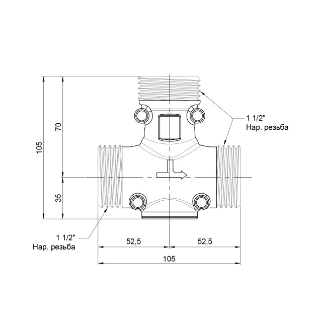 Антиконденсационный клапан Icma 1" 1/2 НР №131