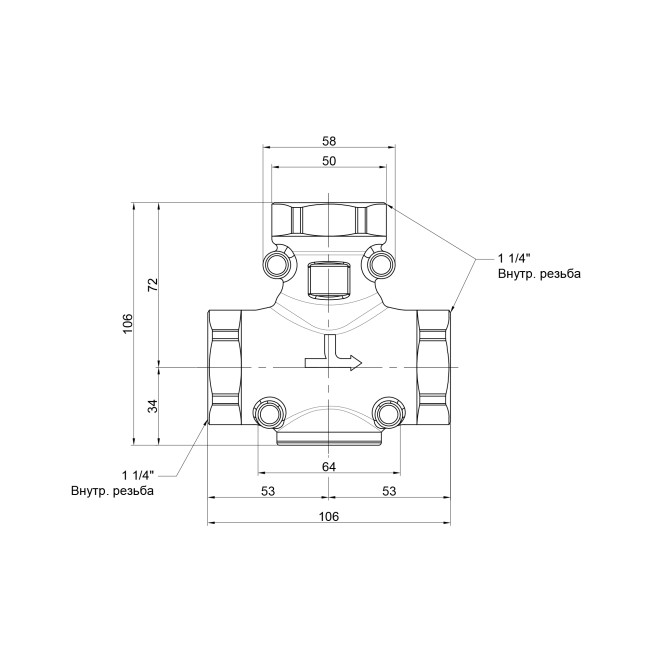 Антиконденсационный клапан Icma 1" 1/4 45°C №133