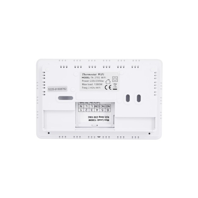 Недельный программируемый термостат Thermo Alliance ТА-2701WiFi сенсорный c WiFi