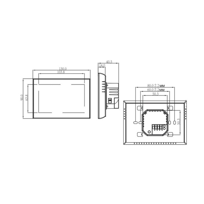 Проводной недельный  термостат погодозависимый BHT-8000GCLW