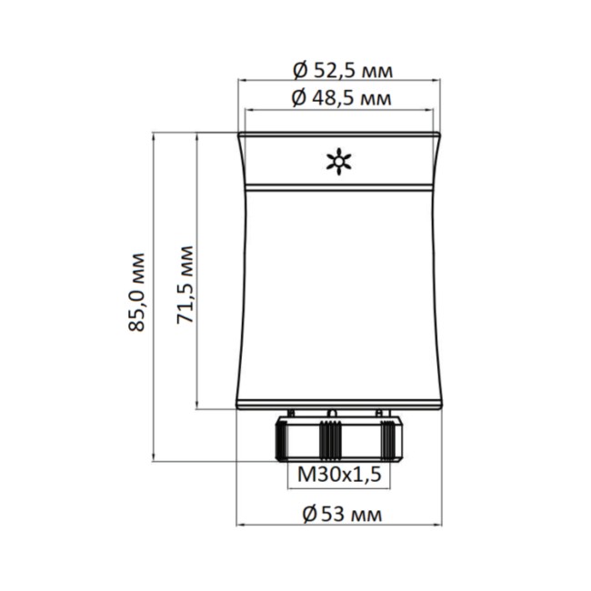 Беспроводной програмируемый сервопривод для термостатического крана (Белый матовый) ZTRV-BY-100(W)