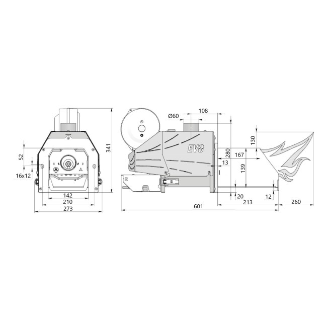 Горелка пеллетная Thermo Alliance Evo 30 кВт в комплекте с шнеком 1.5м