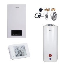 Комплексное решение Thermo Alliance для котельной: электрический котел 6 кВт + комплект бойлера + комбинированный напольный водонагреватель 100 л