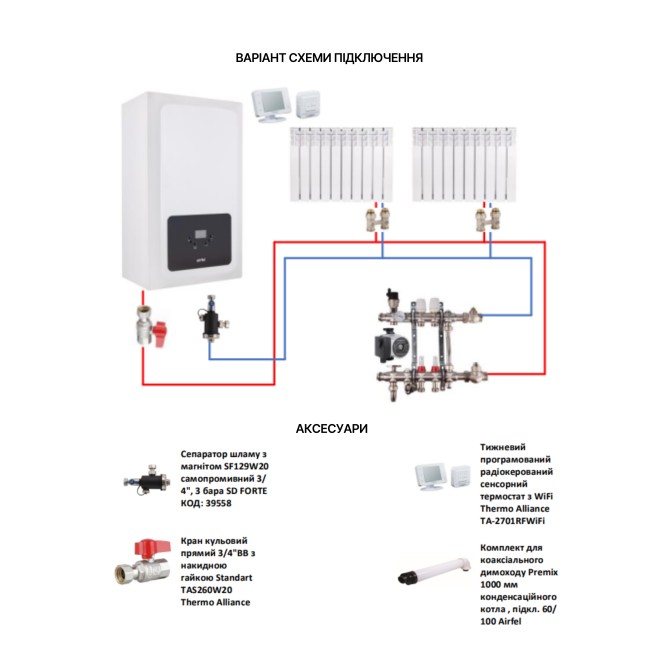 Котел газовый Airfel Optimum Premix 36 кВт