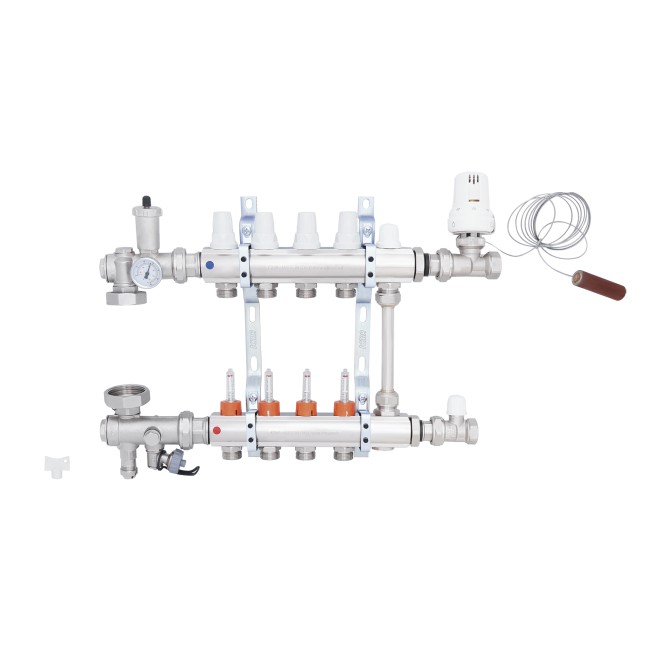 Коллекторная группа Icma 3/4" 4 выхода, с расходомером №A2K013