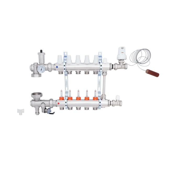 Коллекторная группа Icma 3/4" 5 выходов, с расходомером №A2K013