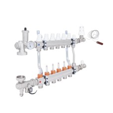 Коллекторная группа Icma 3/4" 6 выходов, с расходомером №A2K013