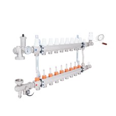 Коллекторная группа Icma 3/4" 9 выходов, с расходомером №A2K013