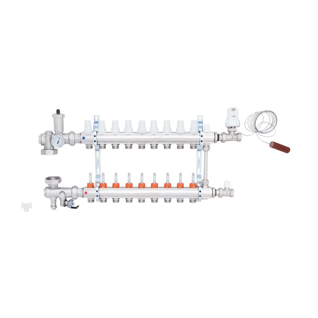 Коллекторная группа Icma 3/4" 9 выходов, с расходомером №A2K013