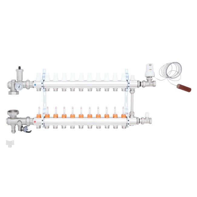 Коллекторная группа Icma 3/4" 11 выходов, с расходомером №A2K013
