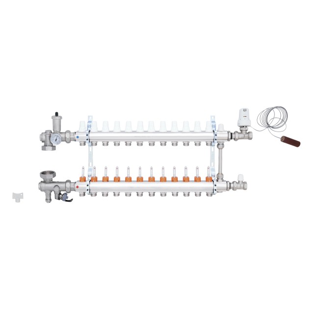 Коллекторная группа Icma 3/4" 12 выходов, с расходомером №A2K013