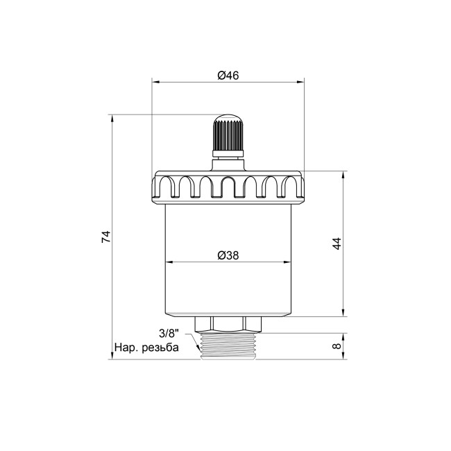 Воздухоотводчик автоматический Icma 3/8" №707