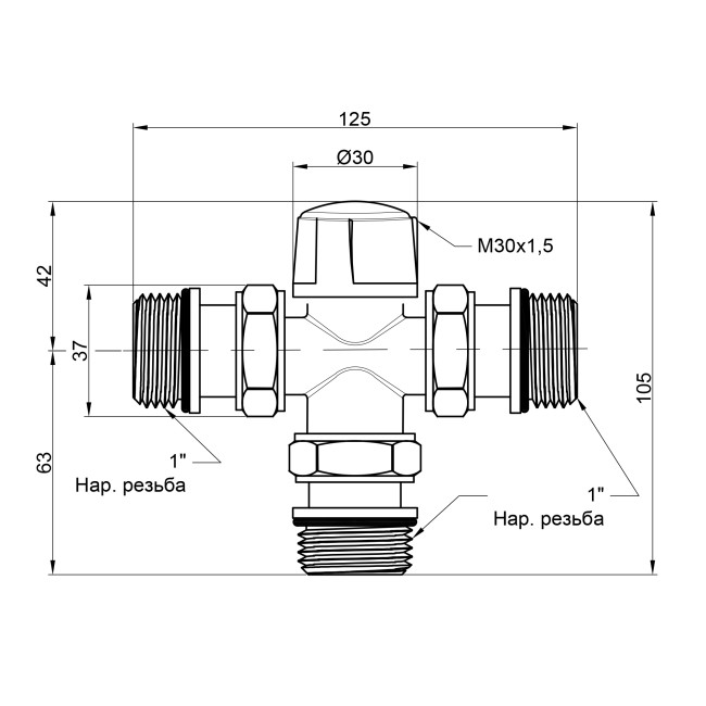 Зонный вентиль Icma 1"х3 №301