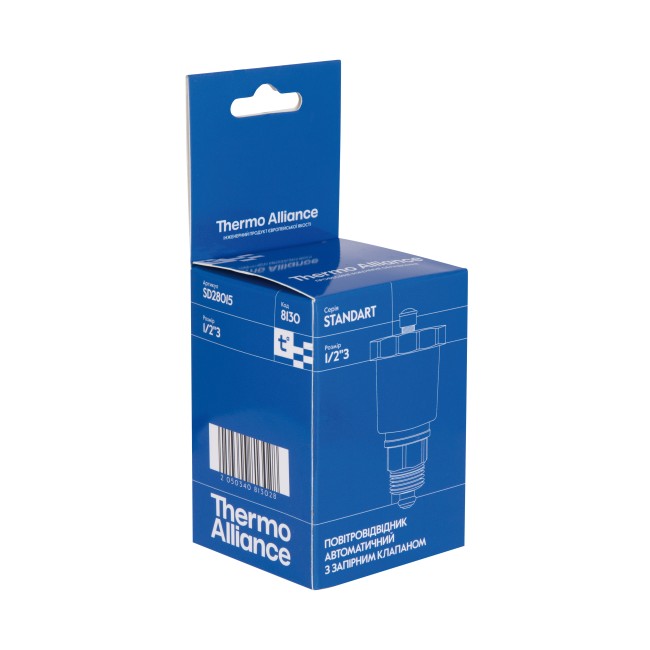 Воздухоотводчик автоматический Thermo Alliance Standart 1/2" SD28015