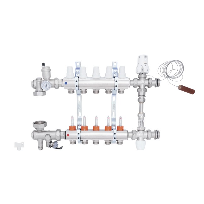 Коллекторная группа Icma 1" 5 выходов, с расходомером №K0111