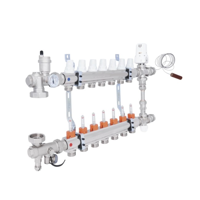 Коллекторная группа Icma 1" 7 выходов, с расходомером №K0111