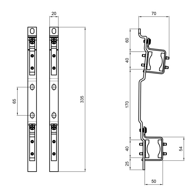 Кронштейн Icma 1" с антивибрационными вставками (пара) №208