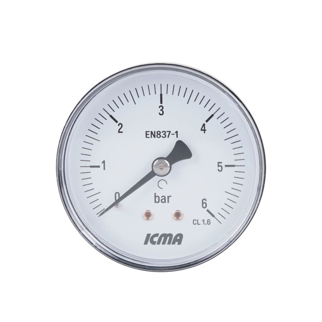 Манометр Icma 1/4" 0-6 бар, заднє підключення №243