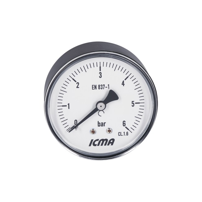 Манометр Icma 1/4" 0-6 бар, заднє підключення №243