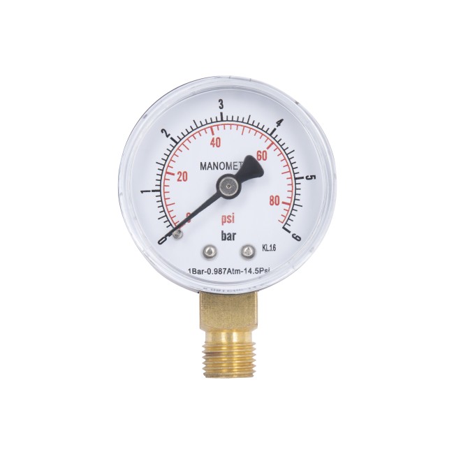 Манометр Thermo Alliance Standart 50 мм 1/4", нижнє підмикання SD1706B