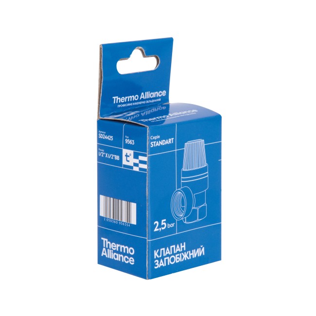 Запобіжний клапан Thermo Alliance Standart 1/2" ВР 2,5 бар SD24425