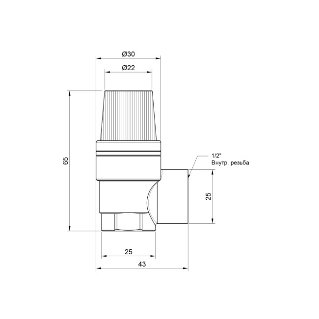 Запобіжний клапан Thermo Alliance Standart 1/2" ВР 6 бар SD2446