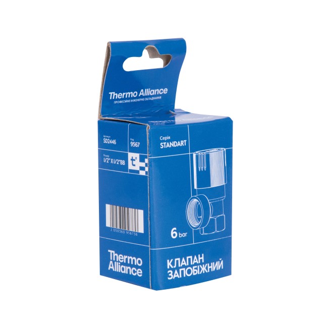 Запобіжний клапан Thermo Alliance Standart 1/2" ВР 6 бар SD2446