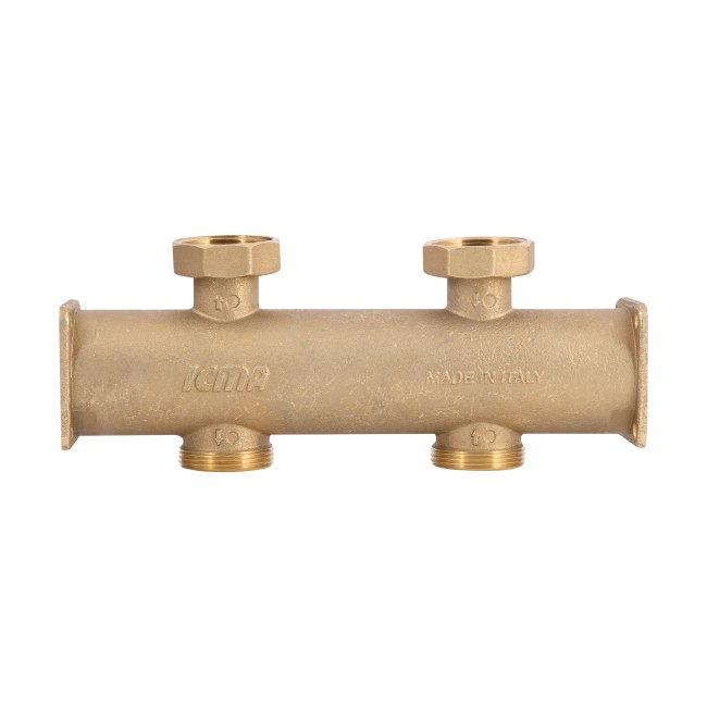 Сборный коллектор Icma 1"х1" 1/2 ВН с двойной камерой №785