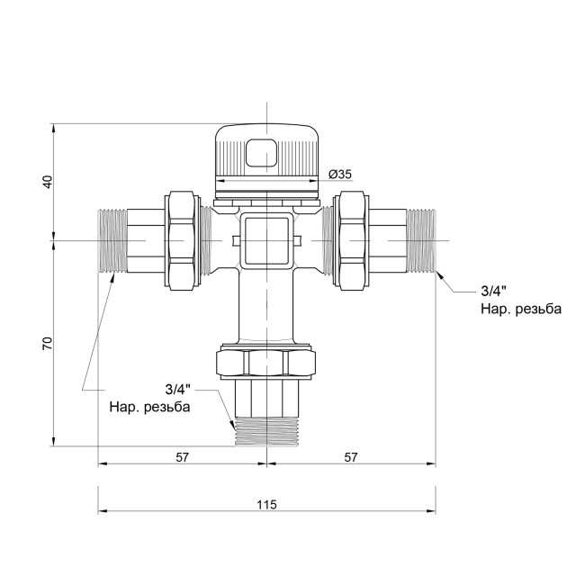 Смеситель термостатический Icma 3/4" №148