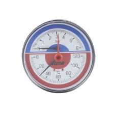 Термоманометр Icma 1/2" 0-6 бар, заднє підключення №259