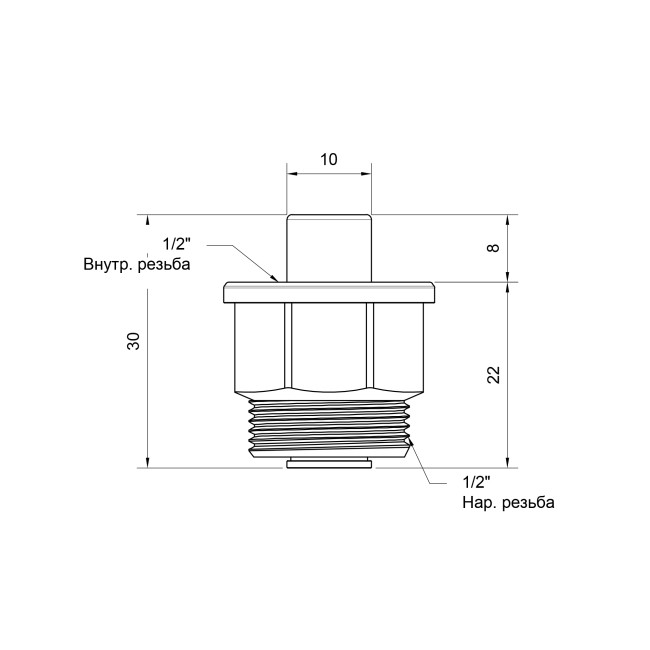 Клапан для воздухоотводчика Icma 1/2" №710