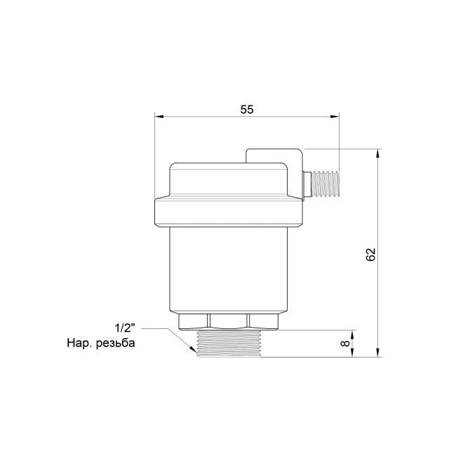 Воздухоотводчик автоматический Icma 1/2" №719