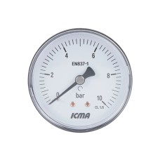 Манометр Icma 1/4" 0-10 бар, заднє підключення №243