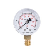 Манометр Thermo Alliance Standart 10 бар 1/4", нижнє підмикання SD17010B