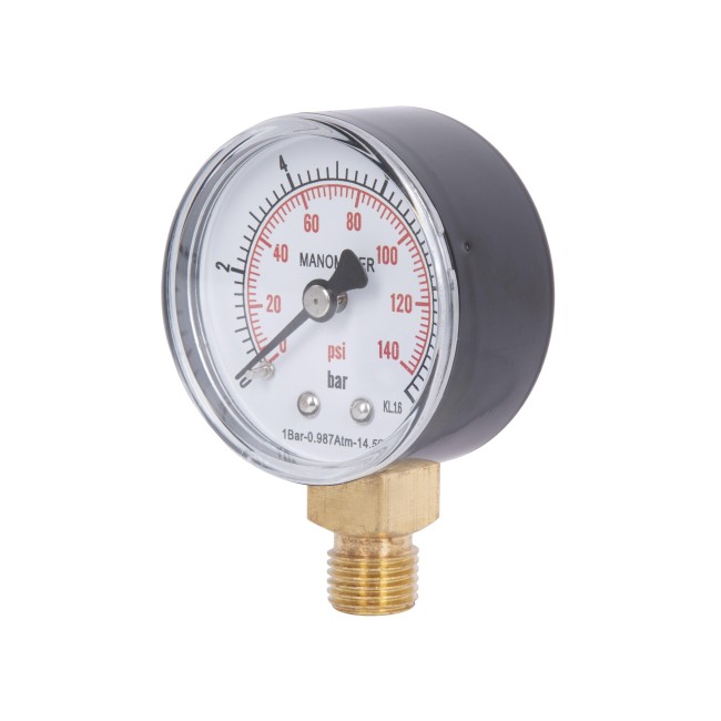 Манометр Thermo Alliance Standart 10 бар 1/4", нижнє підмикання SD17010B