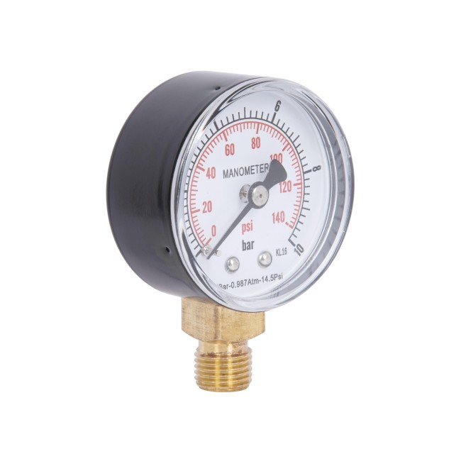 Манометр Thermo Alliance Standart 10 бар 1/4", нижнє підмикання SD17010B