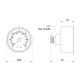 Манометр Thermo Alliance Standart 6 бар 1/4" , заднє підмикання SD1716B