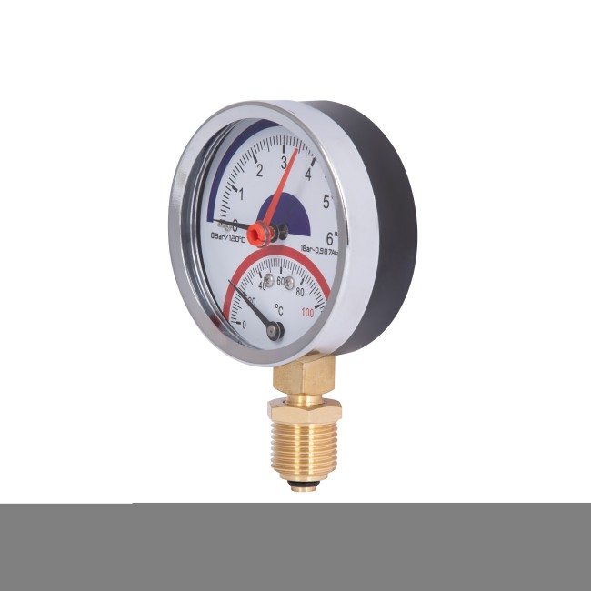 Термоманометр Thermo Alliance Standart 80 мм 1/2", нижнє підмикання SD1726B