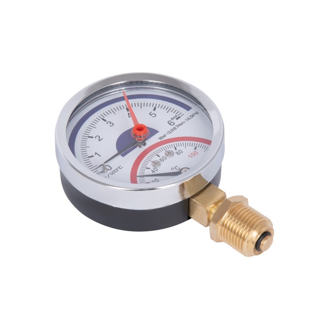 Термоманометр Thermo Alliance Standart 80 мм 1/2", нижнє підмикання SD1726B