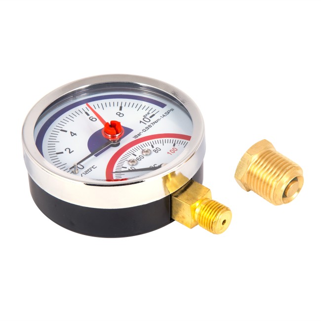 Термоманометр Thermo Alliance Standart 80 мм 1/2", нижнє підмикання SD17210B