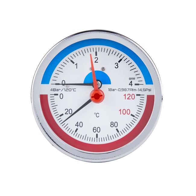 Термоманометр Thermo Alliance Standart 80 мм 1/2", заднє підмикання SD1734B