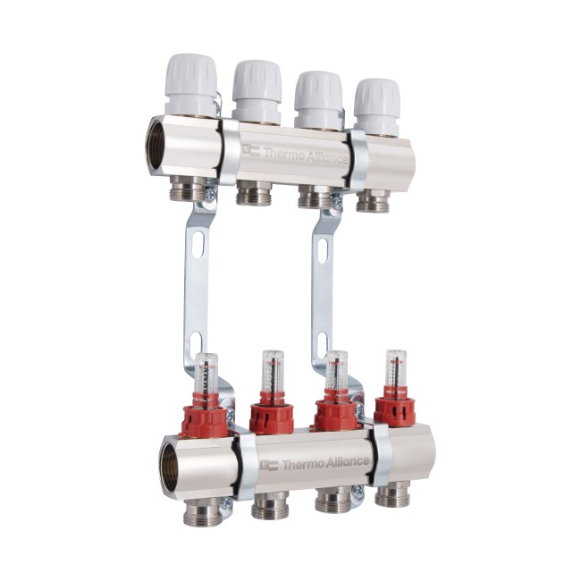 Коллектор с расходомерами Thermo Alliance Standart 1" 4 выхода SD235W4