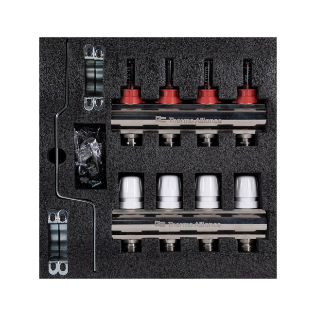 Коллектор с расходомерами Thermo Alliance Standart 1" 4 выхода SD235W4