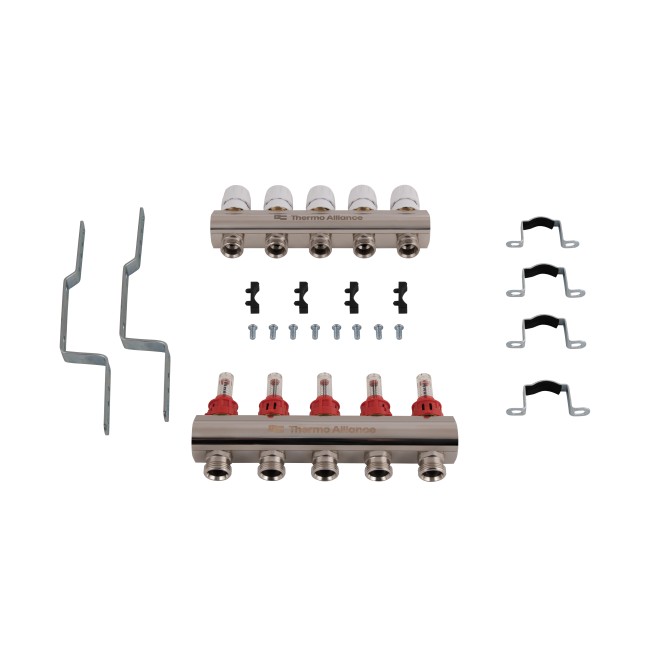 Коллектор с расходомерами Thermo Alliance Standart 1" 5 выхода SD235W5